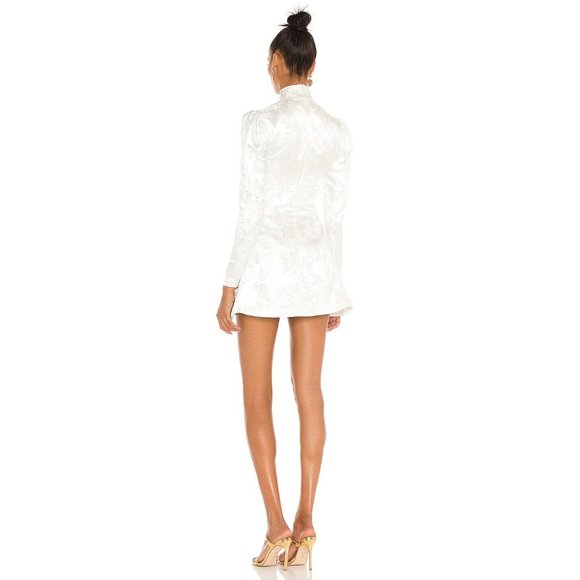 SAU LEE Joyce Dress Champagne Floral Mandarin Asian Qipao Chinese Cheongsam US 4 - Picture 8 of 13